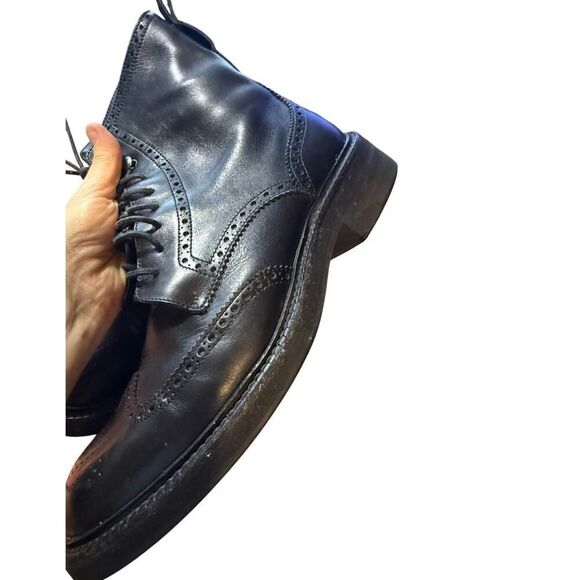 Louis Vuitton Black Leather Combat Boot Men's Sz. 8.5 - Picture 6 of 15